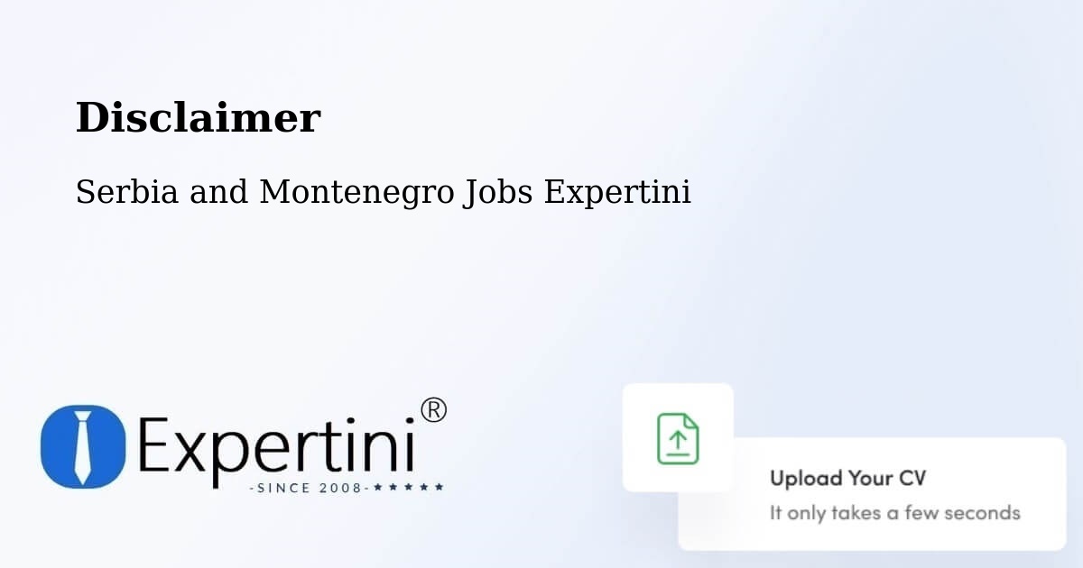 Disclaimer – Heritage Pointe - Serbia and Montenegro Jobs Expertini